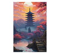 Puzzle 1000pcs(75x50cm) Per Adolescenti Japanese Pagoda Sunset Landscape-5 Puzzle Per Adulti Giochi Rilassanti Sfida Difficile Regalo Di Compleanno, Regali, 1000pcs(75x50cm)