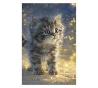 Puzzle 1000pcs(75x50cm) Per Adolescenti Magical Kitten with Glittering Butterflies Puzzle Per Adolescenti Giochi Rilassanti Ma Divertenti E Umoristici Regalo Di Compleanno, Regali, 1000pcs(75x50cm)