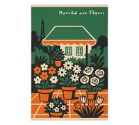 Puzzle 1000pcs(75x50cm) Per Adolescenti Marché Aux Fleurs Floral Illustration Puzzle Per Adulti Gioco Pratico Di Assemblaggio Del Modello Ottimo Regalo Per I Giocatori 1000pcs(75x50cm)