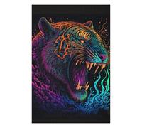 Puzzle 1000pcs(75x50cm) Per Adolescenti Neon Tiger Wall Art Print Puzzle Per Adulti Gioco Rompicapo Decorazione Da Parete Ideale Come Regalo 1000pcs(75x50cm)