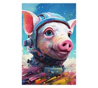 Puzzle 1000pcs(75x50cm) Per Adolescenti Pig Astronaut Adventure Puzzle Per Adolescenti Giochi Rilassanti Ma Divertenti E Umoristici Difficili E Stimolanti 1000pcs(75x50cm)