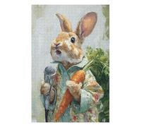Puzzle 1000pcs(75x50cm) Per Adolescenti Rabbit Singer with Microphone Puzzle Per Adulti Giocattolo Decorazione Da Parete Decorazione Per La Casa Regali Unici Per Compleanno E Natale 1000pcs(75x50cm)