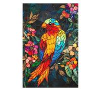 Puzzle 1000pcs(75x50cm) Per Adolescenti Rainbow Parrot Stained Glass Panel Puzzle Per Adulti Gioco Pratico Decorazione Perfetta Aiuta Ad Allenare Il Cervello 1000pcs(75x50cm)