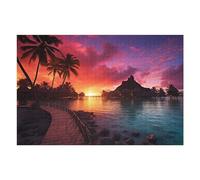 Puzzle 1000pcs(75x50cm) Per Adolescenti Sunset Bliss at Bora Bora Puzzle Per Adolescenti Giochi Rilassanti Decorazione Perfetta Riduzione Dello Stress Regali 1000pcs(75x50cm)