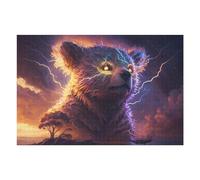 Puzzle 1000pcs(75x50cm) Per Adolescenti Thundering Beast Epic Wildlife Artwork Puzzle Per Adolescenti Giochi Rilassanti Decorazione Perfetta Riduzione Dello Stress Regali 1000pcs(75x50cm)