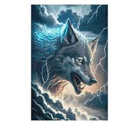 Puzzle 1000pcs(75x50cm) Per Adolescenti Thundering Wolf Art Print -2 Puzzle Per Adolescenti Giochi Rilassanti Ma Divertenti E Umoristici Regalo Di Compleanno, Regali, 1000pcs(75x50cm)