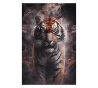 Puzzle 1000pcs(75x50cm) Per Adolescenti Tiger Fire Smoke Artwork Puzzle Per Adulti Gioco Rompicapo Migliora La Memoria È Ideale Come Regalo 1000pcs(75x50cm)