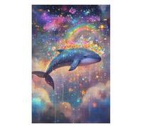 Puzzle 1000pcs(75x50cm) Per Adolescenti Whale Dreams in Rainbow Sky Puzzle Per Adulti Gioco Pratico Taglio Di Precisione Ideale Come Regalo Per Tutta La Famiglia 1000pcs(75x50cm)