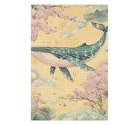 Puzzle 1000pcs(75x50cm) Per Adolescenti Whale in Cherry Blossom Sky-2 Puzzle Per Adulti Fai Da Te Giocattoli Divertenti E Umoristici Difficili E Stimolanti 1000pcs(75x50cm)