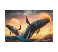 Puzzle 1000pcs(75x50cm) Per Adolescenti Whale Jump Puzzle Per Adolescenti Giochi Rilassanti Decorazione Perfetta Riduzione Dello Stress Regali 1000pcs(75x50cm)