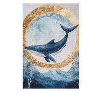 Puzzle 1000pcs(75x50cm) Per Adolescenti Whale Moon Nature Art Print Puzzle Per Adulti Gioco Pratico Taglio Di Precisione Ideale Come Regalo Per Tutta La Famiglia 1000pcs(75x50cm)