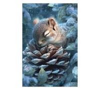 Puzzle 1000pcs(75x50cm) Per Adolescenti Winter Squirrel Resting Puzzle Per Adulti Giocattolo Decorazione Da Parete Un'opera D'arte Sfida Educativa 1000pcs(75x50cm)