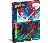 Clementoni 27555 Lights Collection- Marvel Spiderman, Glow in The dark-104 Piece