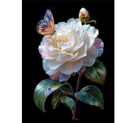 Puzzle 120 Pezzi Adulti Bella camelia bianca, Fai da Te puzzle difficili adulti 120 pezzi 25x20cm, Intrattenimento Creativo, Divertimento, Gioco di Abilità per Tutta la Famiglia