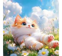 Puzzle 120 Pezzi Adulti Erba gatta nuvole, Fai da Te puzzle difficili adulti 120 pezzi 45x45cm, Intrattenimento Creativo, Divertimento, Gioco di Abilità per Tutta la Famiglia