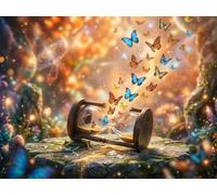 Puzzle 120 Pezzi Adulti Farfalla Clessidra 29.7x21cm, Puzzle Classico Antistress, Rompicapo per Esperti, Hard Difficult Challenging Puzzle Perfetto per Serate di Gioco