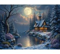 Puzzle 120 Pezzi Adulti Moon Villa Woods 29.7x21cm, Puzzle Classico Antistress, Rompicapo per Esperti, Hard Difficult Challenging Puzzle Perfetto per Serate di Gioco