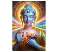 Puzzle 120 Pezzi Adulti Religione del Loto d'Oro, Fai da Te puzzle difficili adulti 120 pezzi 25x20cm, Intrattenimento Creativo, Divertimento, Gioco di Abilità per Tutta la Famiglia