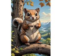 Puzzle 120 Pezzi Animali Scoiattoli Alberi, Puzzle Impossibili Gioco Educativo Sviluppa Pazienza e Destrezza, Lettere sul Retro Facile Montaggio, Regalo per Uomini Donne e Anziani 25 x 20 cm