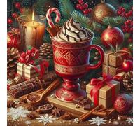 Puzzle 120 Pezzi Bevande di Natale, puzzle per Adulti 120 pezzi 45x45cm, Puzzles Giochi Rilassamento e Intelligence, puzzles Classici per Gioco Familiare, Festa Aziendale, Regalo Natale
