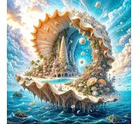 Puzzle 120 Pezzi,Castello della Conchiglia dei Sogni puzzle per adulti Giochi Educativi,Puzzles Artistico Adatto a Tutta la Famiglia(20 x 20 cm)