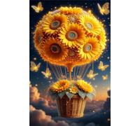 Puzzle 120 Pezzi Farfalla Girasole, Puzzle Impossibili Gioco Educativo Sviluppa Pazienza e Destrezza, Lettere sul Retro Facile Montaggio, Regalo per Uomini Donne e Anziani 25 x 20 cm