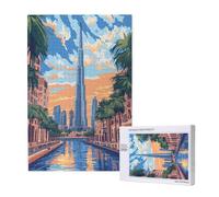 Puzzle 120 Pezzi New York Puzzle Paesaggio Grandi Dimensioni per Adulti Con Scatola di Imballaggio e Immagini di Riferimento, Giochi Rilassamento e Intelligence, Come Regalo per Amici e Amanti M-1684