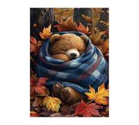 Puzzle 120 Pezzi, Orso Foglia D'Acero Puzzles, Puzzle Impossibile Gioco Logici Sfida Difficile Puzzles 120 Pezzi per Adulti