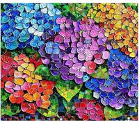 Puzzle 120 Pezzi Ortensie Colorate, Puzzle Impossibili Gioco Educativo Sviluppa Pazienza e Destrezza, Lettere sul Retro Facile Montaggio, Regalo per Uomini Donne e Anziani 25 x 20 cm