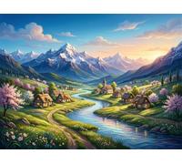 Puzzle 120 pezzi per Adulti Albero villaggio del canyon, 29.7x21cm Puzzle Impossibile e Difficili, Puzzles Decorativo per Soggiorno e Camera, Idea Regalo per Amanti dei Puzzle