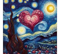 Puzzle 120 Pezzi per Adulti Cuore Cielo Stellato Puzzle impossibile Gioco Antistress Sfida Difficile Puzzles per Adulti 120 Pezzi 45x45 cm