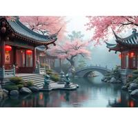 Puzzle 120 pezzi per Adulti Giardini tradizionali, 29.7x21cm Puzzle Impossibile e Difficili, Puzzles Decorativo per Soggiorno e Camera, Idea Regalo per Amanti dei Puzzle