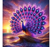 Puzzle 120 Pezzi per Adulti Pavone Dell'Oceano All'Alba Puzzle impossibile Gioco Antistress Sfida Difficile Puzzles per Adulti 120 Pezzi 45x45 cm