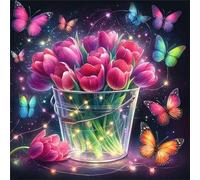 Puzzle 120 Pezzi per Adulti, puzzle 120 pezzi Impegnativo e Difficile, Perfetto per Appassionati di Puzzles Esperti, Idea Regalo Uomo e Donna, Tema:Cesto Tulipani Rosa