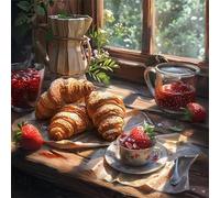 Puzzle 120 Pezzi per Adulti, puzzle adulti 120 pezzi, Puzzles Impegnativo e Difficile, Perfetto per Appassionati di Puzzles Esperti, Idea Regalo per Lei o Lui(Pane Fragola Sole)