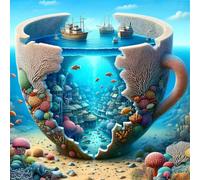 Puzzle 120 Pezzi per Adulti, puzzle adulti 120 pezzi, Puzzles Impegnativo e Difficile, Perfetto per Appassionati di Puzzles Esperti, Idea Regalo per Lei o Lui(Nave del mondo sottomarino)