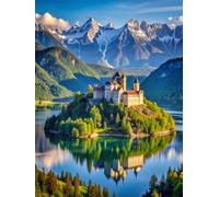 Puzzle 120 pezzi per Adulti,puzzles Giochi Educativi per adulti,Giocattoli Sfida Giochi Impegnativi,Castello dell'isola naturale Regali puzzle arte