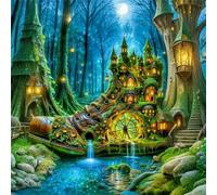 Puzzle 120 pezzi per Adulti,puzzles Giochi Educativi per adulti,Giocattoli Sfida Giochi Impegnativi,Scenario del castello di scarpe fantasy Regali puzzle arte