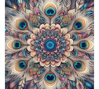 Puzzle 120 Pezzi piume di pavone, puzzle per Adulti 120 pezzi 45x45cm, Puzzles Giochi Rilassamento e Intelligence, puzzles Classici per Gioco Familiare, Festa Aziendale, Regalo Natale