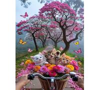 Puzzle 120 Pezzi, Puzzle per Adulti Farfalla Gatto Fiore 25x20 cm, Impossibile Difficile Puzzles Impegnativo Come Regalo e Decorazione per Pareti
