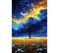 Puzzle 120 Pezzi, Puzzle per Adulti Fiori Dell'Albero della Luna 25x20 cm, Impossibile Difficile Puzzles Impegnativo Come Regalo e Decorazione per Pareti