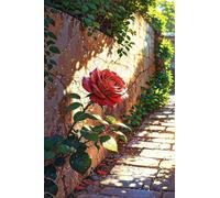Puzzle 120 Pezzi, Puzzle per Adulti Rose Rosse Strada 25x20 cm, Impossibile Difficile Puzzles Impegnativo Come Regalo e Decorazione per Pareti