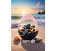Puzzle 120 Pezzi Tartarughe Spiaggia Puzzle Classici, Giochi Rilassamento e Intelligence, Puzzles Impossible, Idea Regalo Uomo e Donna