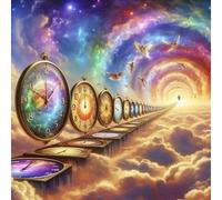 Puzzle 120 Pezzi Traccia del tempo nel cloud, Impossible puzzle Per Adulti 120 pezzi, DIY Puzzles Colorato 45x45cm, Rompicapo adulti E Ragazzi, Gioco Giocattolo per la Famiglia