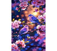 Puzzle 120 Pezzi Uccelli Rosa Fioriti, Puzzle Impossibili Gioco Educativo Sviluppa Pazienza e Destrezza, Lettere sul Retro Facile Montaggio, Regalo per Uomini Donne e Anziani 25 x 20 cm