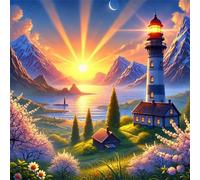 Puzzle 120 Pezzi Vista sulla montagna sole, Impossible puzzle Per Adulti 120 pezzi, DIY Puzzles Colorato 45x45cm, Rompicapo adulti E Ragazzi, Gioco Giocattolo per la Famiglia