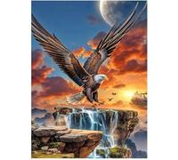 Puzzle 1200 Pezzi,75x50 cm puzzles per adulti,Aquila della scogliera al tramonto DIY Puzzle Arte,Educativi Stimolanti Puzzles Decorazioni per la Casa