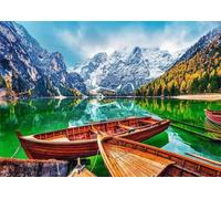 Puzzle 1200 Pezzi,75x50 cm puzzles per adulti,Barca sul lago panoramico DIY Puzzle Arte,Educativi Stimolanti Puzzles Decorazioni per la Casa