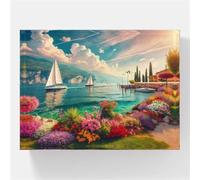 Puzzle 1200 Pezzi,75x50 cm puzzles per adulti,Fiore di barca a vela di mare DIY Puzzle Arte,Educativi Stimolanti Puzzles Decorazioni per la Casa
