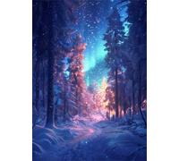 Puzzle 1200 pezzi Adulti, Giochi Educativo e Giocattoli Sfida, Puzzles Divertenti per Uomo e Donna, jigsaw puzzle Adulti Regalo, Tema:Aurora Boschi Neve